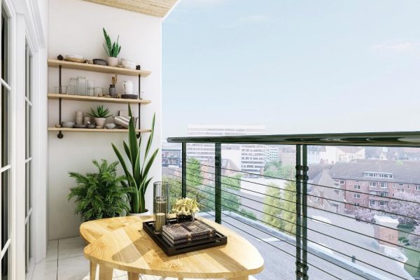 Balcon extérieur céramique